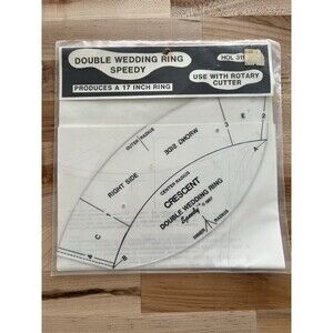 Vintage 17” Double Wedding Ring Quilt Cutting Template Acrylic by Holiday Design